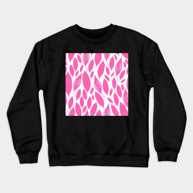 pink leaf like pattern Crewneck Sweatshirt by Artistic_st